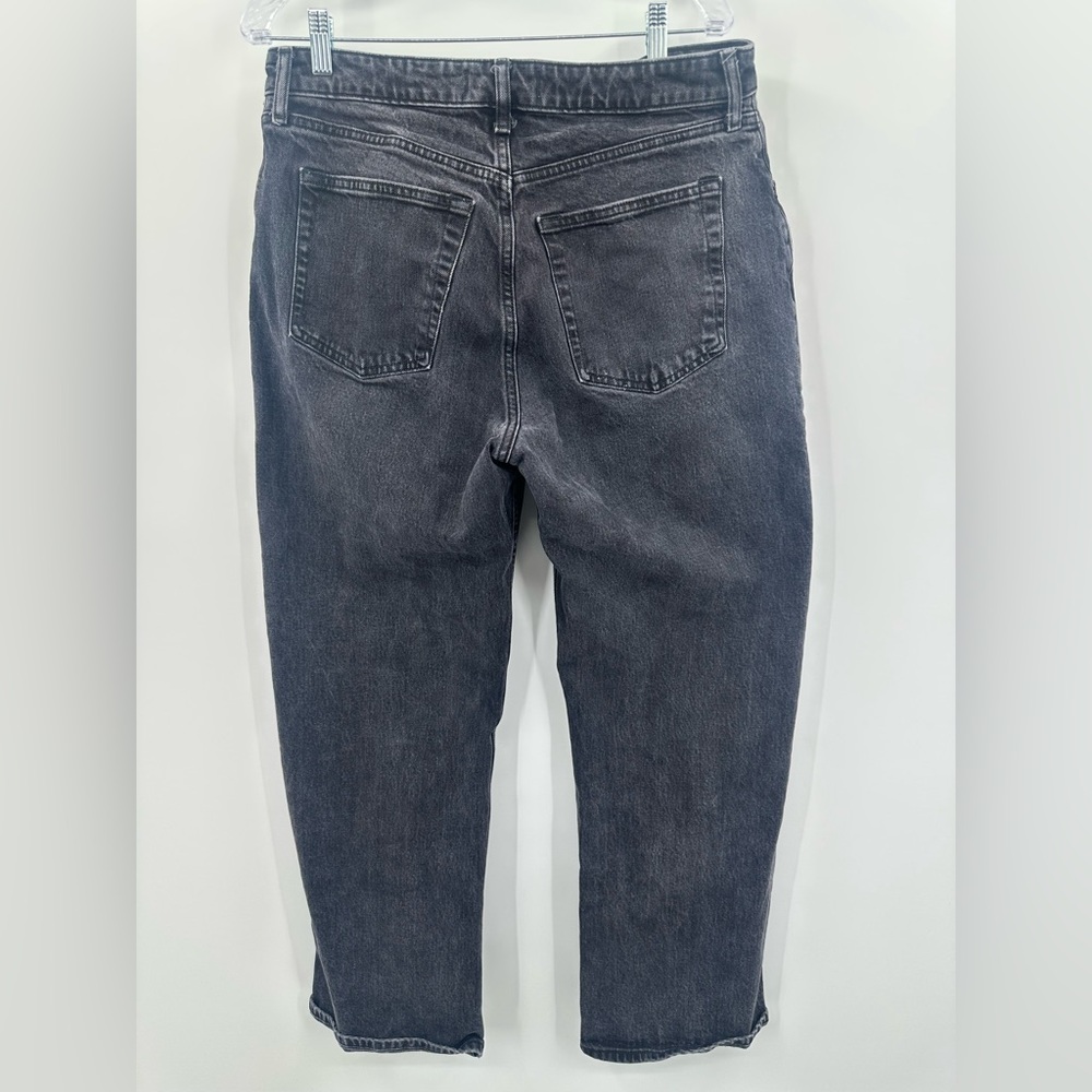 Abercrombie & Fitch Women's The 90s Relaxed Jeans High Rise Washed Black Size 14 - Picture 2 of 3